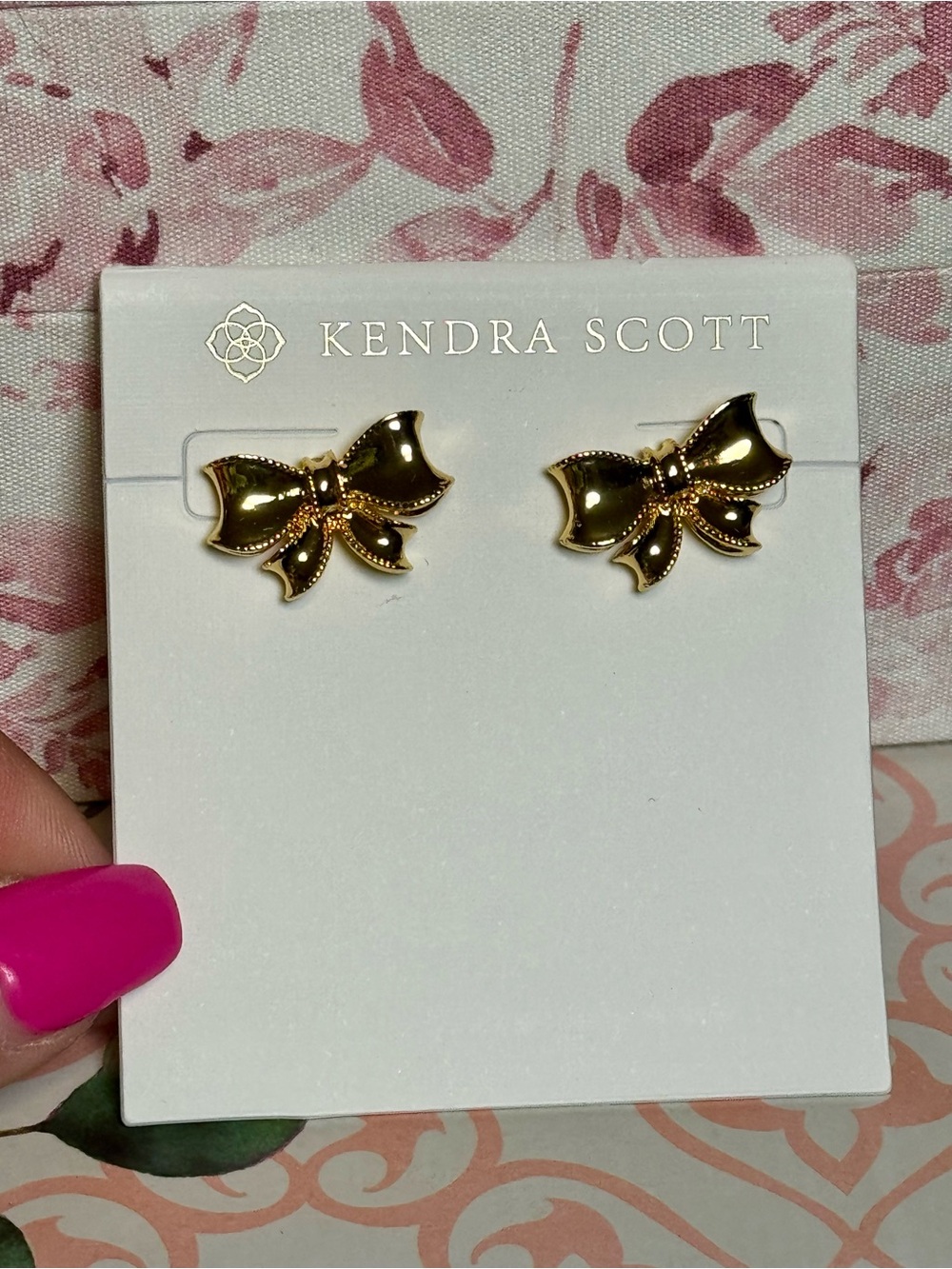 Kendra Scott Gold Bow Stud Earrings - Shiny Gold Tone